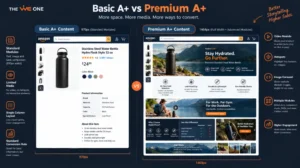 Comparison of Basic A+ Content modules and Premium A+ Content modules on Amazon